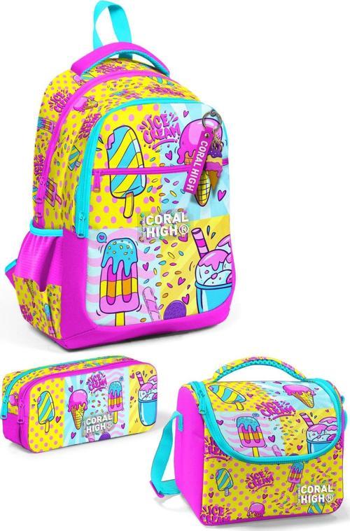 Kids Mixed Dondurma Desenli 3’lü Okul Çanta Seti SET0123645