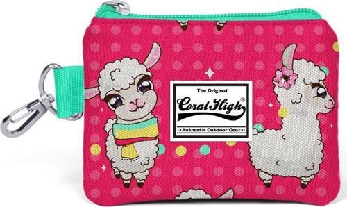 Kids Neon Mercan Alpaka Desenli Bozuk Para Çantası 21718