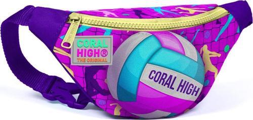 Kids Pembe Mor Voleybol Desenli Bel Çantası 11513