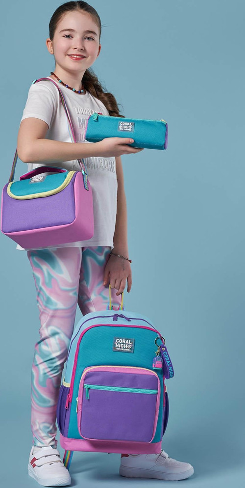 Coral High Kids Pembe Pastel Renkli 3’lü Okul Çanta Seti SET0123759 2