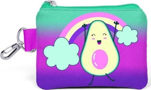Kids Pembe Su Yeşili Avokado Desenli Simli Bozuk Para Çantası 21796