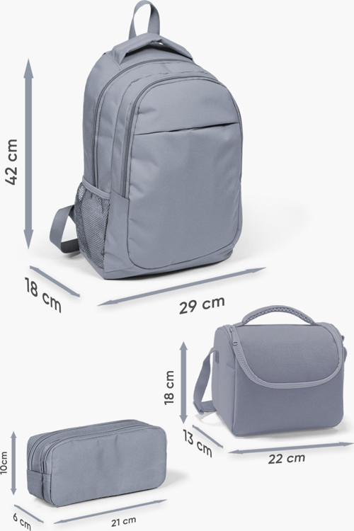 Coral High Kids Pembe Su Yeşili Renk Geçişli 3’lü Okul Çanta Seti SET0123664 3