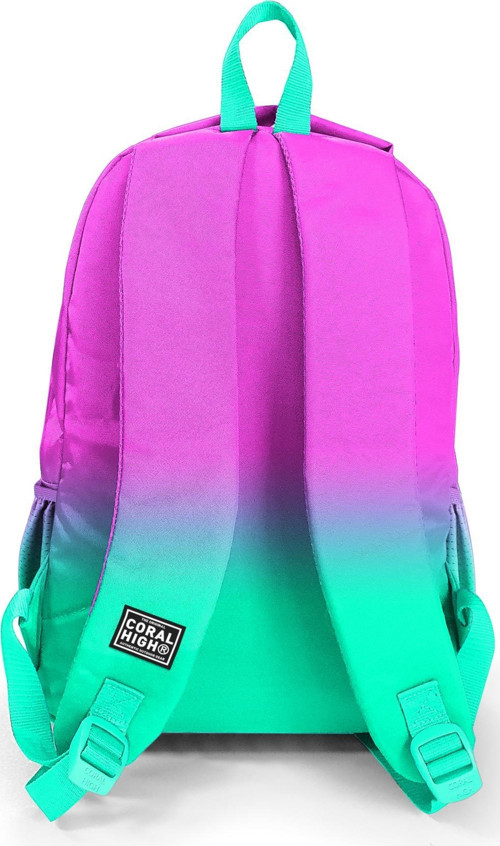 Coral High Kids Pembe Su Yeşili Renk Geçişli 3’lü Okul Çanta Seti SET0123664 5