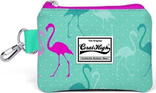Kids Su Yeşili Flamingo Desenli Bozuk Para Çantası 21725