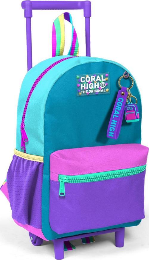 Minik Yuva Çekçekli Sırt Çantası Pembe Pastel Renkli İki Bölmeli 24059