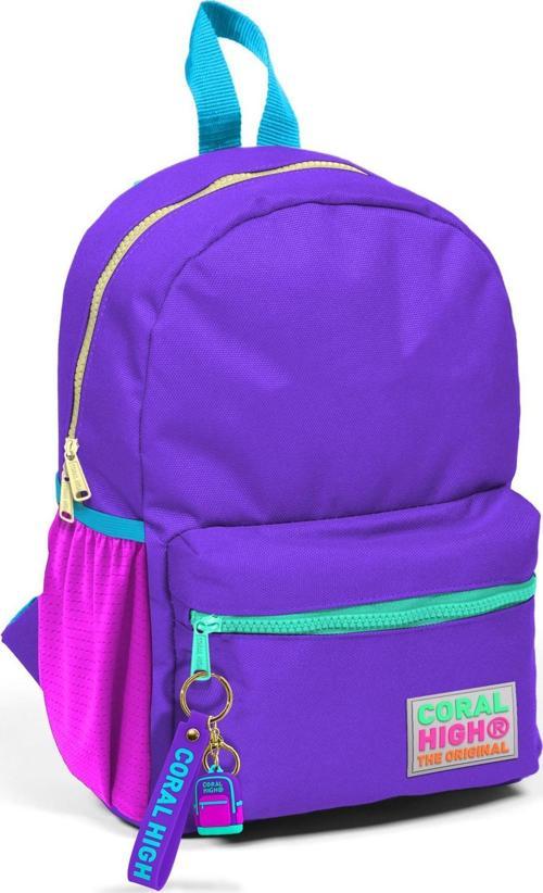 Minik Yuva Sırt Çantası Mor Renk Detaylı İki Bölmeli 23534