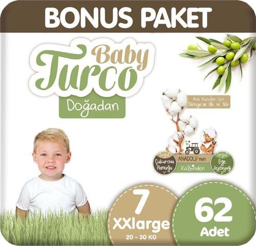 Doğadan Bonus Paket Bebek Bezi 7 Beden 62 Adet