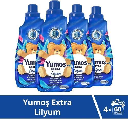 Extra Konsantre Çamaşır Yumuşatıcısı Lilyum 1440 ml 60 Yıkama 4 Adet
