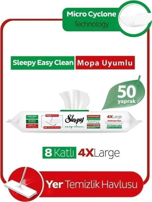 Easy Clean Beyaz Sabun Katkılı Mopa Uyumlu Yer Temizlik Havlusu 50 Yaprak