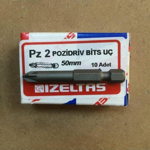 PZ2 YILDIZ BİTS SIKMA UÇ 50 MM SUNTA VİDASI İÇİN 10 ADET