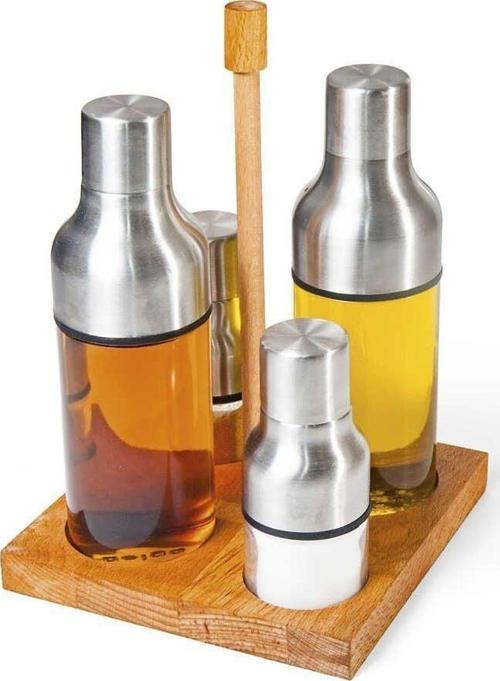 Ahşap Standlı Dörtlü Yağdanlık Takımı GRV-2406