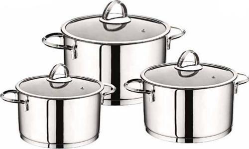 Anna Silver 6 Parçe Çelik Tencere Seti