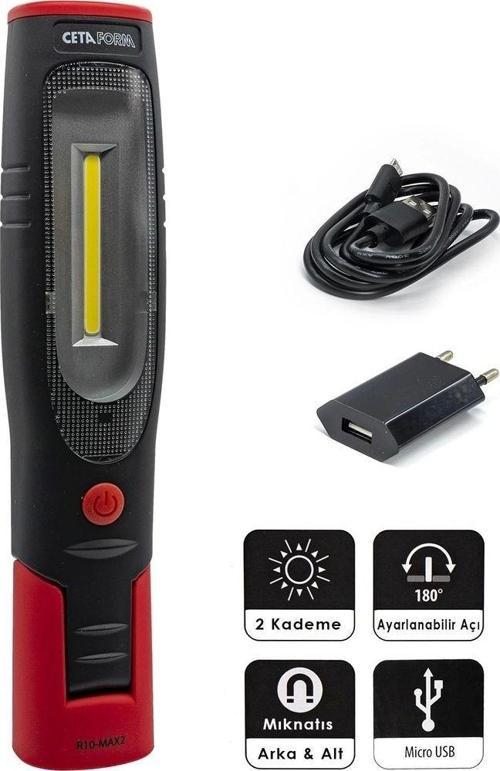 R10-max2 Şarjlı Led Çalışma Lambası 400 Lümen N11.11801