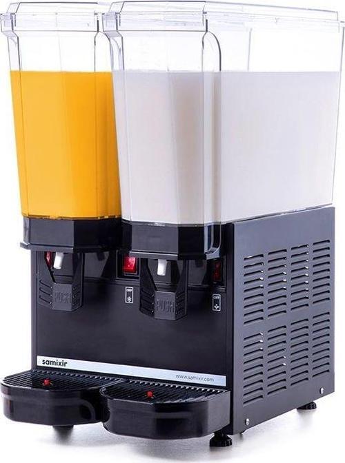 SAMIXIR Klasik Twin Karıştırıcılı Soğuk İçecek Dispenseri 20 L + 20 L Siyah 40.MMB