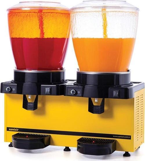 SAMIXIR Panoramik 22 Twin Fıskiyeli Soğuk İçecek Dispenseri 22 L + 22 L SS44.AY