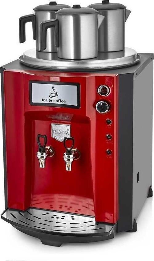 Premium Kırmızı Çay Makinesi (Otomatik Su Almalı)