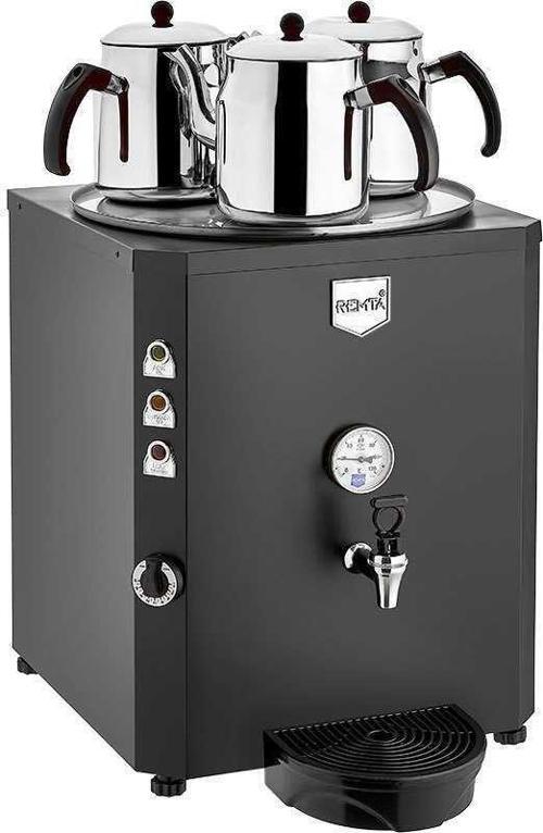 Üç Demlik Jumbo Çay Makinesi 40 Litre (Otomatik Su Alma Damacana)