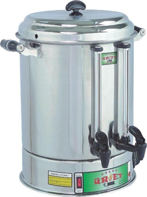 Çelik 14 Litre Parlak Çay Makinesi - 160 Bardak PCM 160
