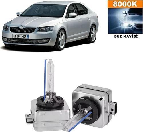 Skoda Octavia III 2013-2015 D3S / D3R 8000K Buz Mavisi HID Xenon Ampul 2 Adet