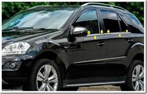 Mercedes ML Klasse W164 Cam Çıtası Nikelajı 2006-2011 4 Parça P.Çelik