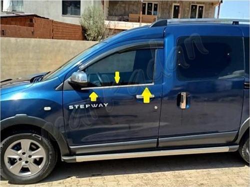 Dacia Dokker Krom Cam Çıtası 2012-2021 2 Parça Paslanmaz Çelik