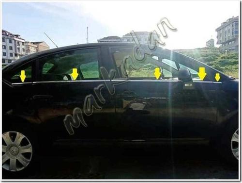 Citroen C4 HB Krom Cam Çıtası 2004-2010 8 Parça Paslanmaz Çelik
