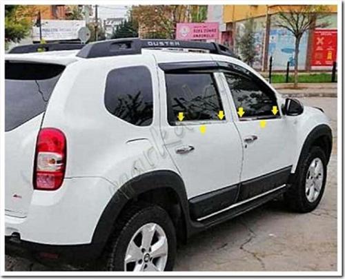 Dacia Duster Krom Cam Çıtası 2010-2017 4 Parça Paslanmaz Çelik