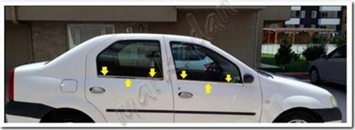 Dacia Logan Krom Cam Çıtası 2005-2012 4 Parça Paslanmaz Çelik