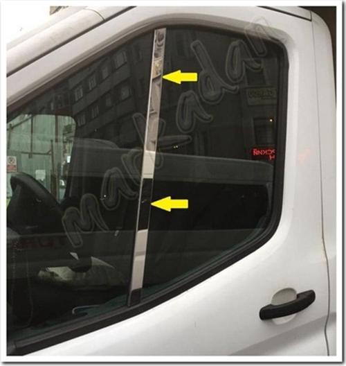 Ford Transit Krom Kelebek Cam Direği 2014 Sonrası 2 Parça Paslanmaz Çelik