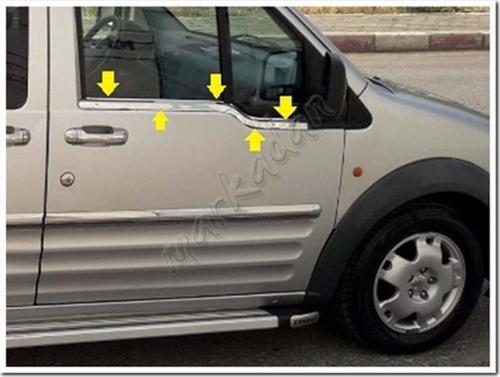 Ford Connect Krom Cam Çıtası 2002-2014 2 Parça Paslanmaz Çelik
