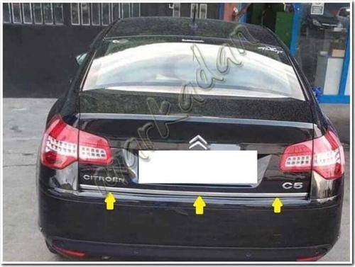 Citroen C5 Krom Bagaj Alt Çıta 2008-2019 Paslanmaz Çelik