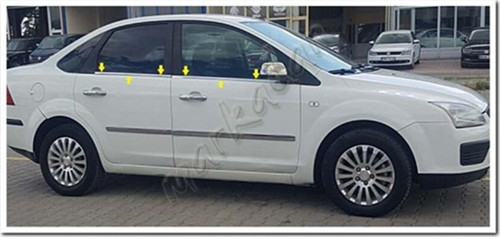 Ford Focus Sedan Krom Cam Çıtası 1998-2005 4 Parça Paslanmaz Çelik