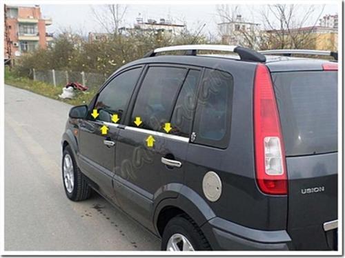 Ford Fusion Krom Cam Çıtası 2002-2012 4 Parça Paslanmaz Çelik
