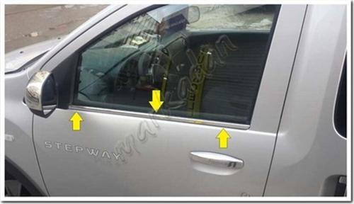 Dacia Lodgy Krom Cam Çıtası 2012-2022 4 Parça Paslanmaz Çelik