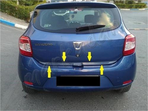 Dacia Sandero Krom Bagaj Alt Çıta 2012-2020 Paslanmaz Çelik