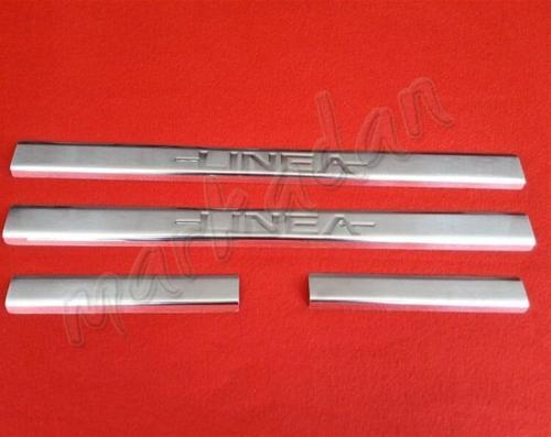 Fiat Linea Krom Kapı Eşiği 2006-2018 4 Parça Paslanmaz Çelik