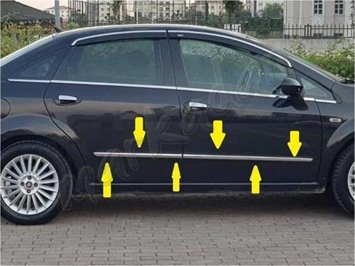 Fiat Linea Krom Yan Kapı Çıtası 2006-2018 4 Parça Paslanmaz Çelik