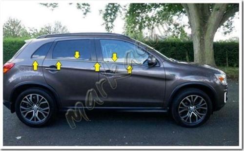 Mitsubishi ASX Krom Cam Çıtası 2011 Sonrası 6 Parça Paslanmaz Çelik