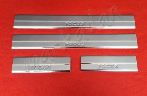 Ford Focus Krom Kapı Eşiği 2011-2018 4 Parça Paslanmaz Çelik