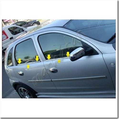 Opel Corsa C Krom Cam Çıtası 2000-2006 4 Parça Paslanmaz Çelik