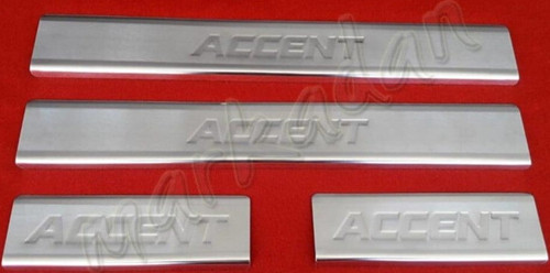 Hyundai Accent Blue Krom Kapı Eşiği 2011 Sonrası 4 Parça Paslanmaz Çelik