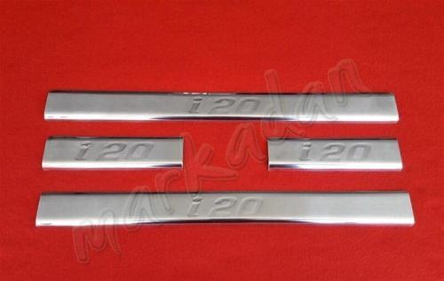 Hyundai i20 Krom Kapı Eşiği 2008-2014 4 Parça Paslanmaz Çelik