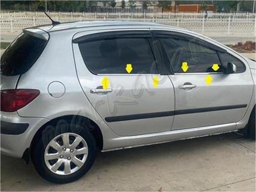 Peugeot 307 Krom Cam Çıtası 2001-2008 4 Parça Paslanmaz Çelik
