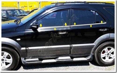 Kia Sorento Krom Cam Çıtası 2002-2009 4 Parça Paslanmaz Çelik