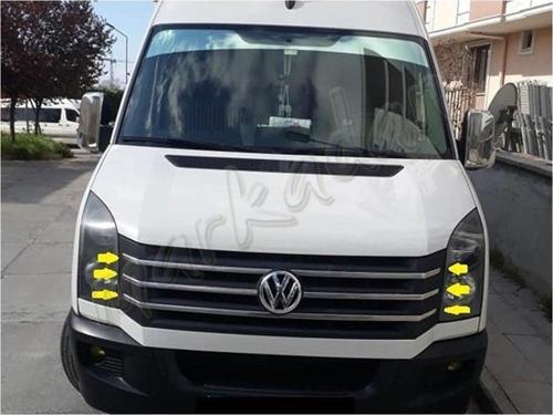 VW Crafter Krom Ön Panjur 2012-2017 6 Parça Paslanmaz Çelik