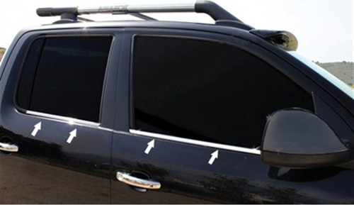 VW Amarok Krom Cam Çıtası 2010-2021 4 Parça Paslanmaz Çelik