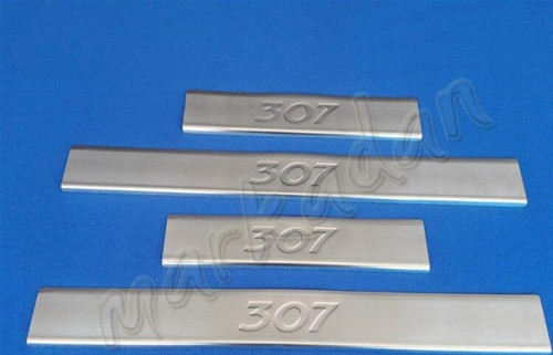 Peugeot 307 Krom Kapı Eşiği 2001-2008 4 Parça Paslanmaz Çelik