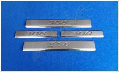 Peugeot 308 Krom Kapı Eşiği Baskı 2007-2013 4 Parça Paslanmaz Çelik