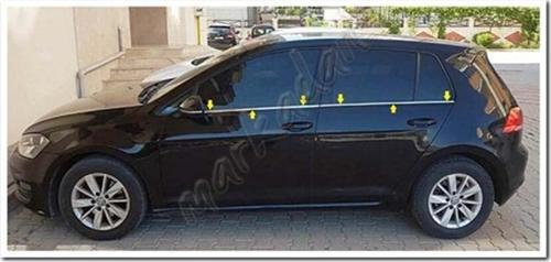 VW Golf 7 Krom Cam Çıtası 2012-2020 4 Parça Paslanmaz Çelik