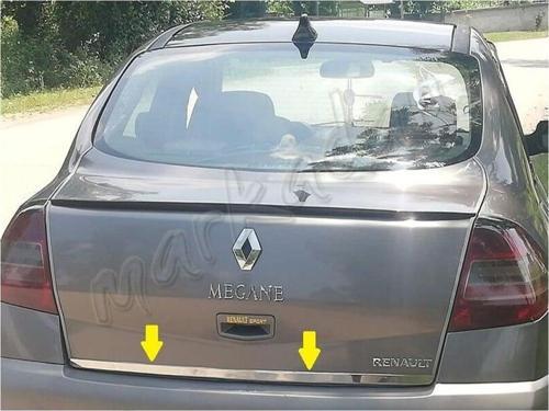 Renault Megane 2 Sedan Krom Bagaj Alt Çıta 2004-2010 Paslanmaz Çelik